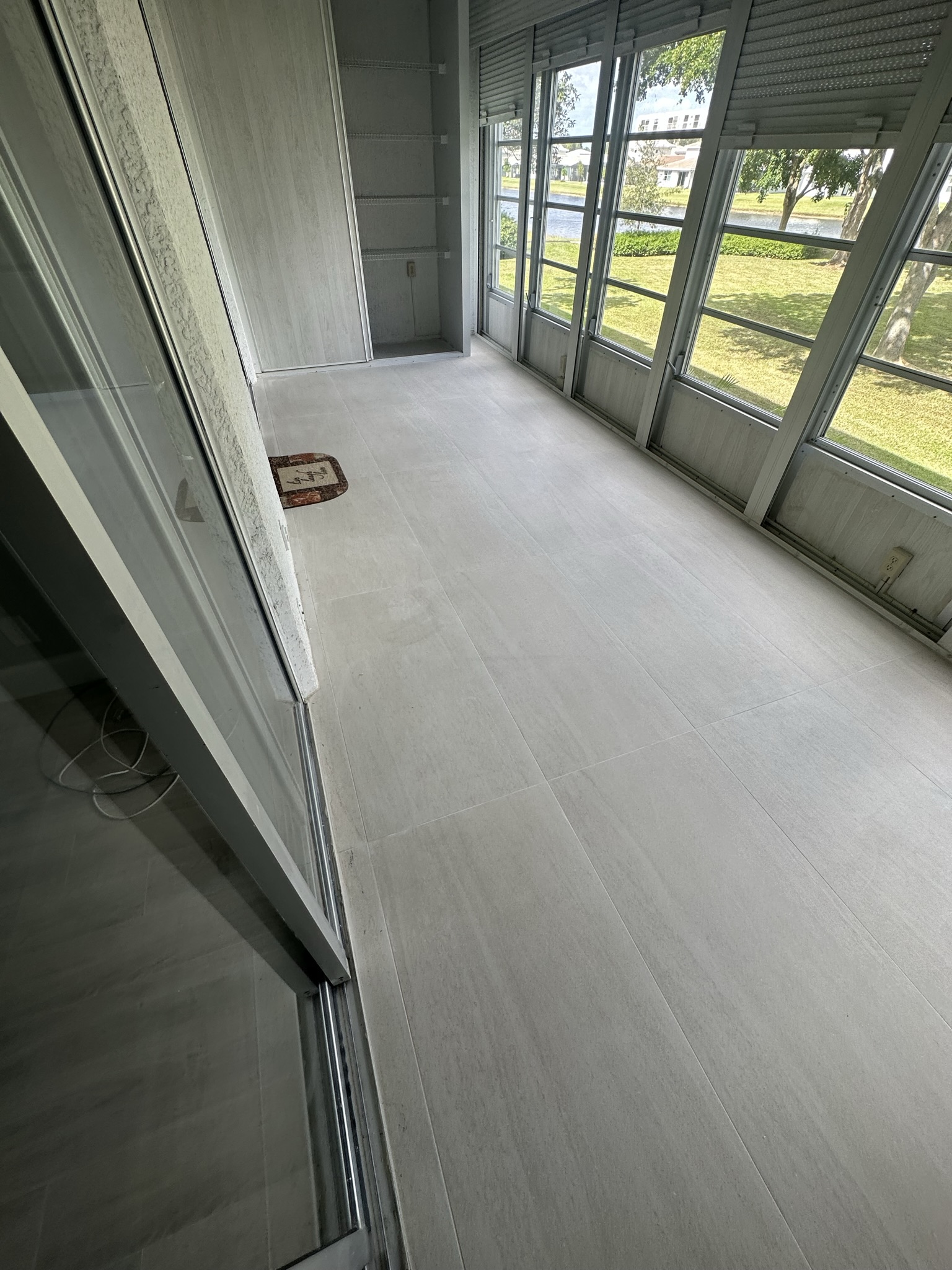 Large-Format Tile Flooring — Sunroom